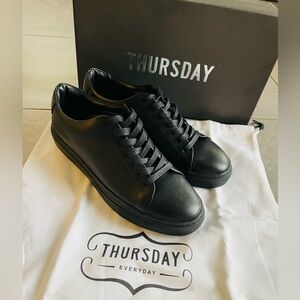 Brand New Thursday Boot Company Black Leather Sneakers Encore